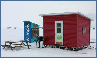 red ice hut